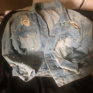 Free People oversized demin jean jacket
